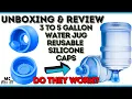 3 to 5 Gallone Water Jug Cap Silicone Reusable Replacement Cap Review