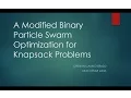 A Modified Binary Particle Swarm Optimization