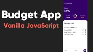 Create a Budget App in JavaScript HTML and CSS JavaScript Project For Beginners