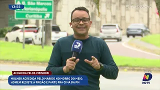 Mulher é agredida no Morro do Meio e vizinhos acolhem vítima antes da PM agir