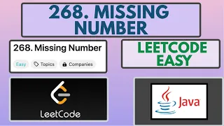 Leetcode 268 Missing Number Easy Java Solution