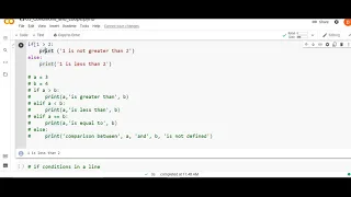 Python Crash Course Comparison Operator if condition For Loop While Loop