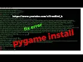 install pygame in linux