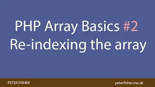 PHP Array How to reindex the array