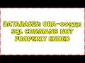 Databases ORA-00933 SQL command not properly ended