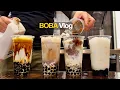 Making Bubble Tea Drinks at Busy Portland OR Boba Shop Boba Cafe Vlog ASMR