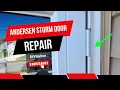 Replace Andersen storm door hinge pins step by step