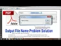 PDF Print Asking for Output File Name Problem