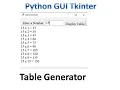 Table Generator Application in tkinter Python Tkinter GUI Tutorial part22