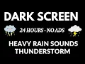 Download Lagu 24 HOURS of Gentle Night Rain , Rain Sounds to Sleep, Study, Relax, Reduce Stress, Black Screen