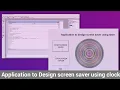 Application to design screen saver using clock Visual Basic