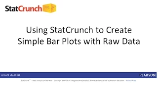 StatCrunch Creating Simple Bar Plots with Raw Data