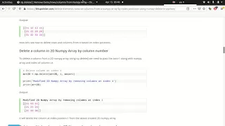 create empty numpy array and append and remove rows