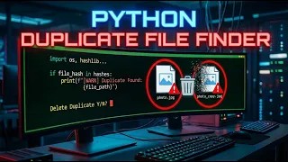 I Built a Duplicate File Finder in Python Deletes Duplicate Files Automatically