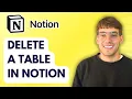 How to Delete a Table In Notion 2026 Full Guide