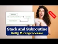 What is Stack and Subroutine in 8085 Microprocessor Stack and Subroutine in HINDI URDU