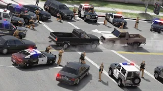 مجرم يخطف حرمة و الدوريات لم تستطع إيقافه لكن راعي الشاص يتدخل || قراند 5