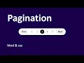 Simple Pagination Using html css
