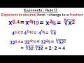 Algebra - Ch 4 Exponents Scientific Notation 16 of 35 Exponent Rule 14