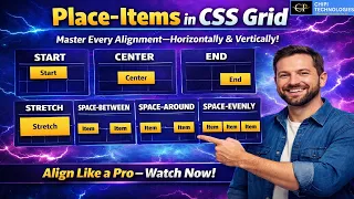 CSS Grid place-items Tutorial Align Justify Items Together - Session 8