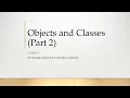 Objects and Classes Part 2 Class 10 ThinkComputer