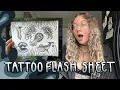 The easiest way to make a tattoo flash sheet the art supplies I used
