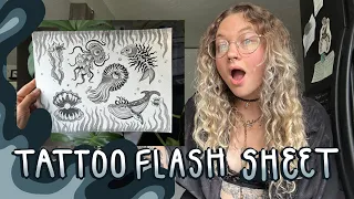 the easiest way to make a tattoo flash sheet the art supplies i used