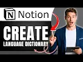How to Create a Language Dictionary in Notion Easily 2026
