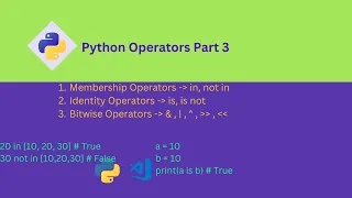 Python Operators Part 3
