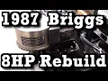 1987 Briggs Stratton 8HP Model 19 Engine Rebuild aluminum bore