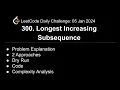 Daily LeetCode Challenge 300 Longest Increasing Subsequence C DP Memoization Tabulation