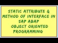 Static attribute and method of Interface Interface static attribute SAP ABAP OOPS Interface