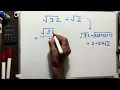 root 32 divide root 2 32 2 how to do how to divide maths Hindi