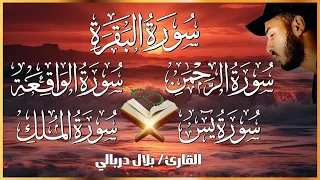 سورة البقرة الواقعة الرحمن الملك يس اجمل تلاوات القارئ بلال دربالي لطرد الشياطين وجلب البركة 