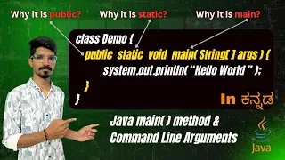Java Main Method Explained in Kannada Public Static Void Full Breakdown