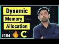 Dynamic Memory Allocation In C malloc calloc realloc free In Hindi By Nirbhay