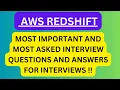 AWS Redshift Interview Q As Most Commonly Asked Interview Q A of AWS Redshift for Interviews
