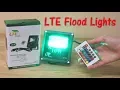 LTE 10W Remote Control RGB LED Flood Lights LIGHTING EVEN Review Demo