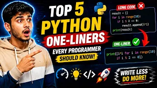 Top 5 Python One-Liners Every Programmer Should Know Python Tutorial for Beginners
