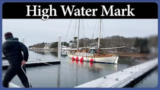 Huge Storm Surge & Sewing Sail Covers – Episode 298 – Acorn to Arabella: Journey of a Wooden Boat