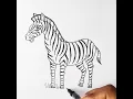 Easy Zebra Drawing