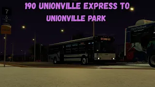 VAMOS bus simulator Route 190 Unionville Express to Unionville Park