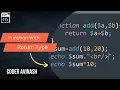 PHP Function with return Type in Hindi CORE PHP