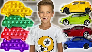 Download Mark and stories about pop it - cars and toys for kids MP3