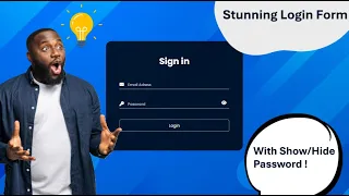 Create a Modern Sign In Form with Password using HTML CSS JavaScript step by step