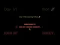 My First Python Program Hello World in Python Coding Journey Day 1