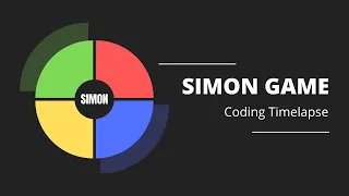 Simon Game Clone Using HTML CSS and JS TIMELAPSE
