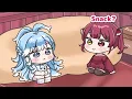 Kobo gets so happy after getting so many snacks from Marine[Animated Hololive/Eng sub]