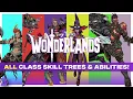 Wonderlands - IN DEPTH Class Skill Trees Abilities Potential Builds
