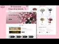 Create A Responsive E-Commerce Flower Shop Website Design HTML CSS Only Tutorial 2025